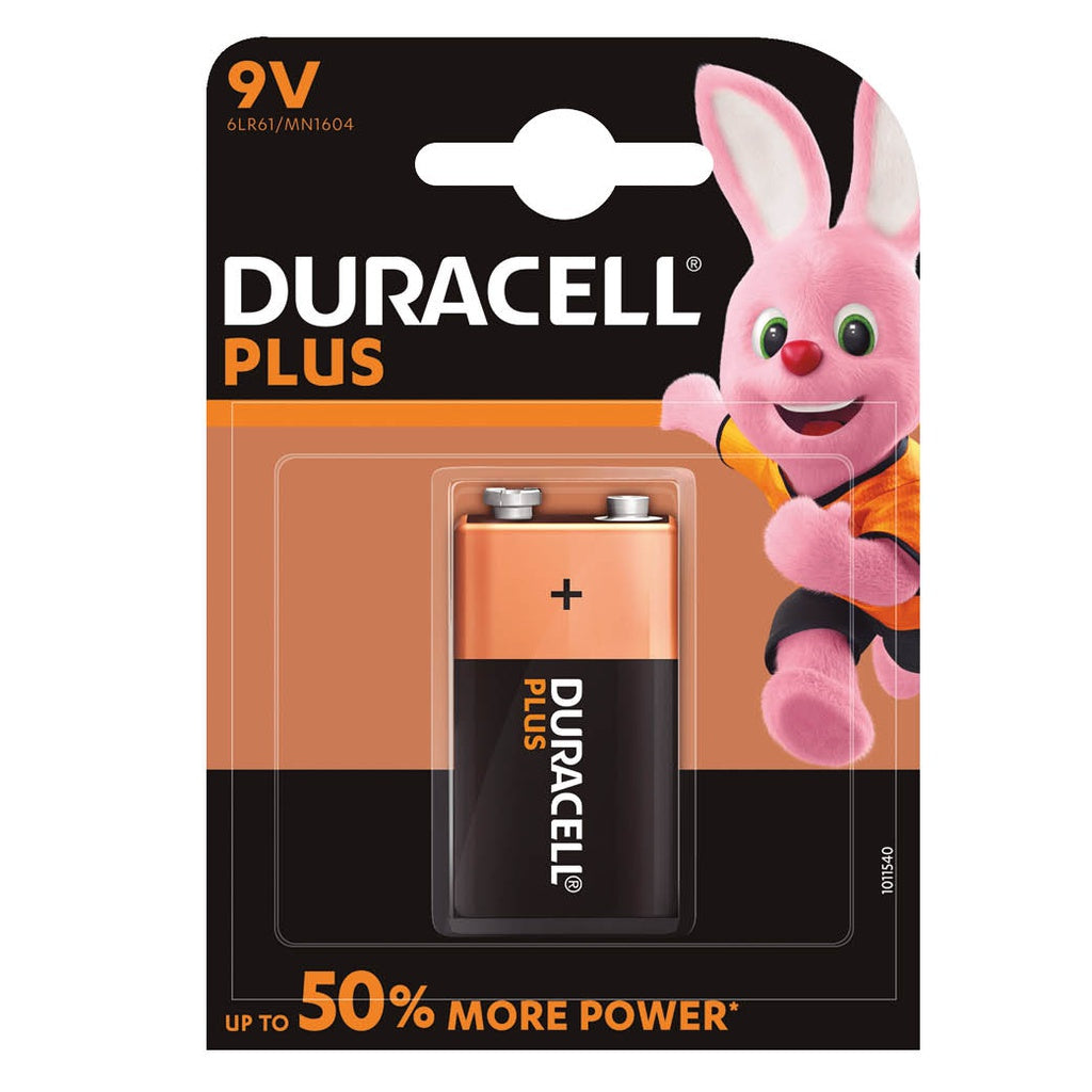 Pilha alcalina DURACELL Plus 9 V, Blister 1.