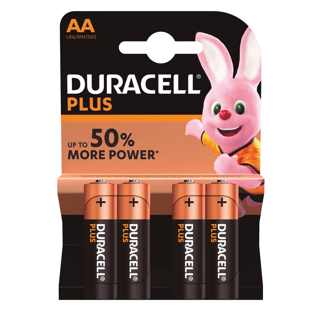 Pilha alkalina DURACELL Plus LR6 (AA) Blíster 4.