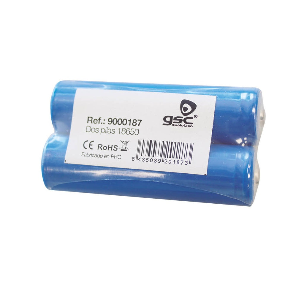 Pilha recarregável 2 x 18650 2200 mAh.