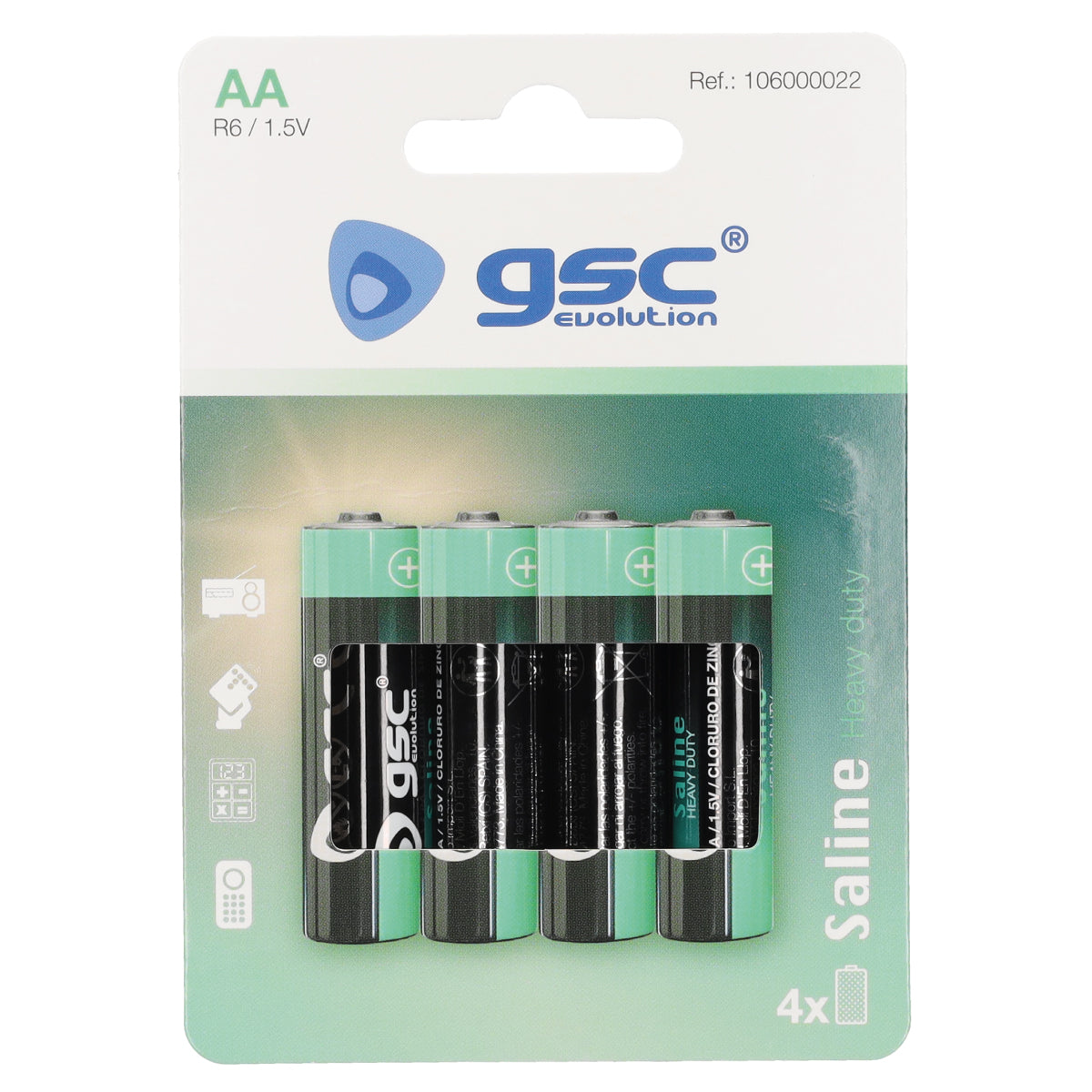 Pilhas salina GSC evolution R6 (AA) Blister 4u