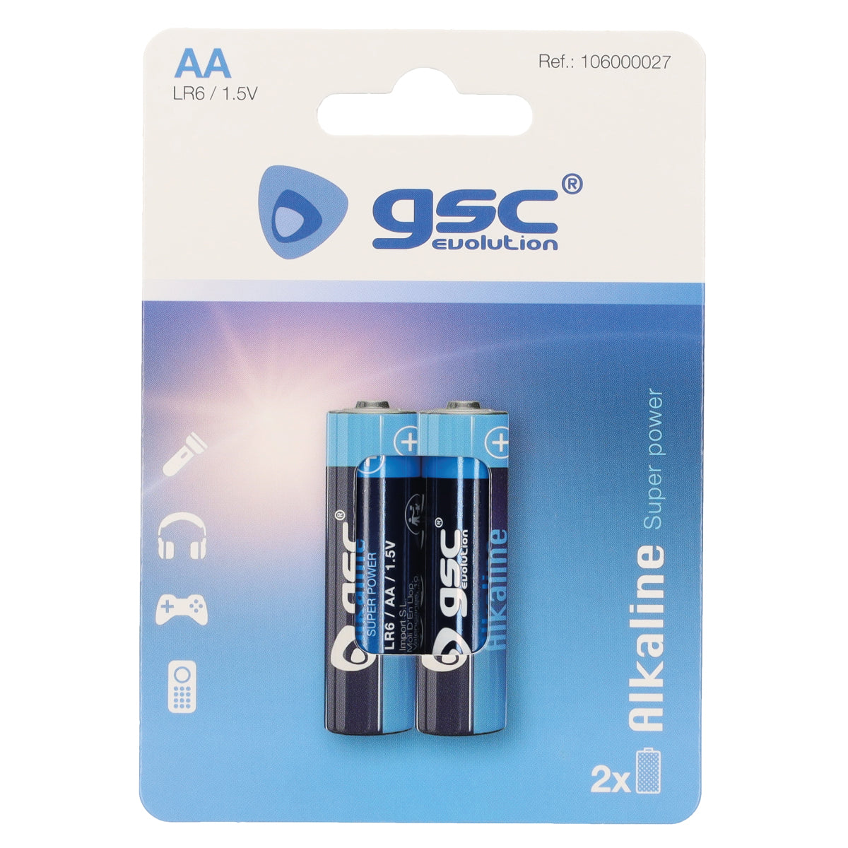 Pilha alcalina GSC evolution LR6 (AA) Blister 2u.