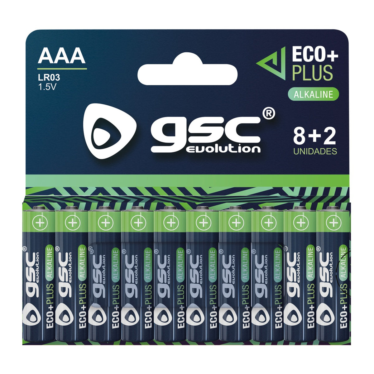 Pilha alcalina GSC evolution LR03 (AAA) Pack 10u.