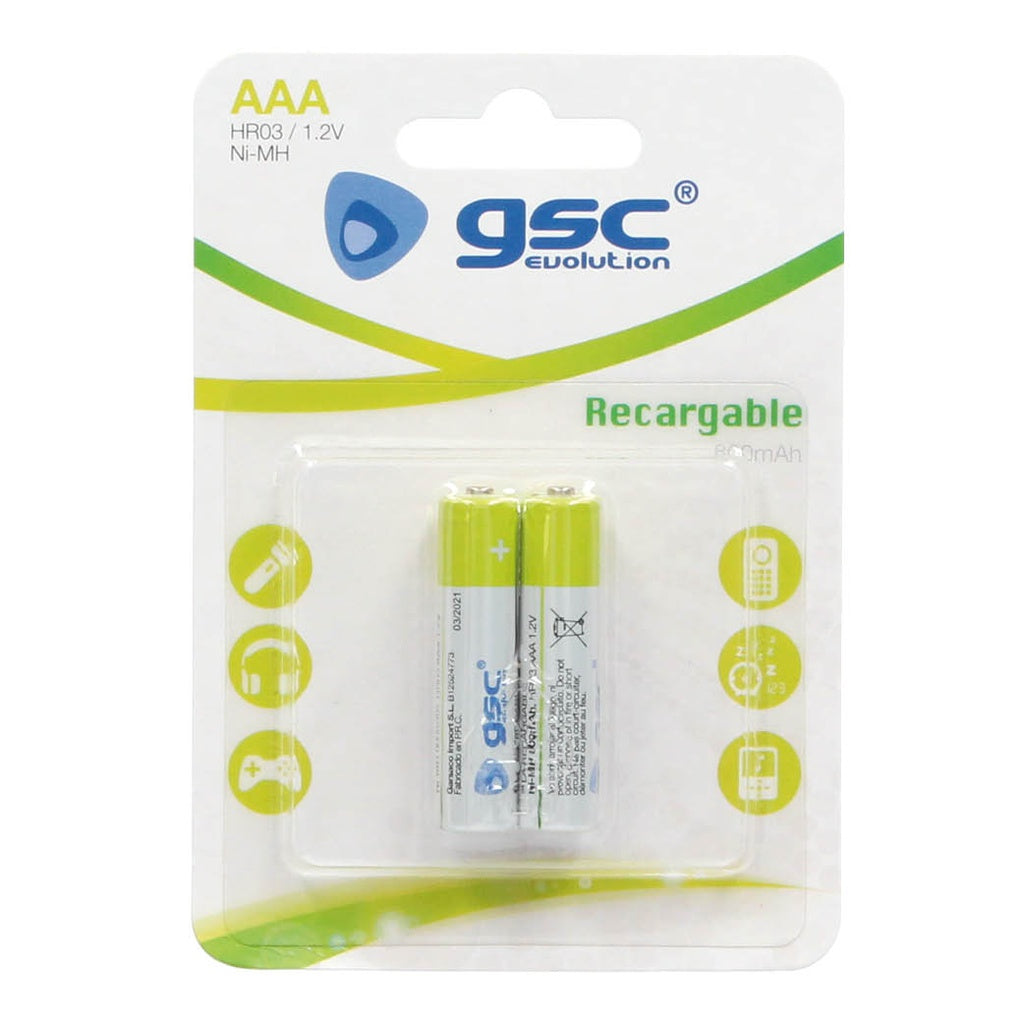 Pilha recarregável GSC HR03 (AAA) 1,2 V 800 mAh Blister 2 un.