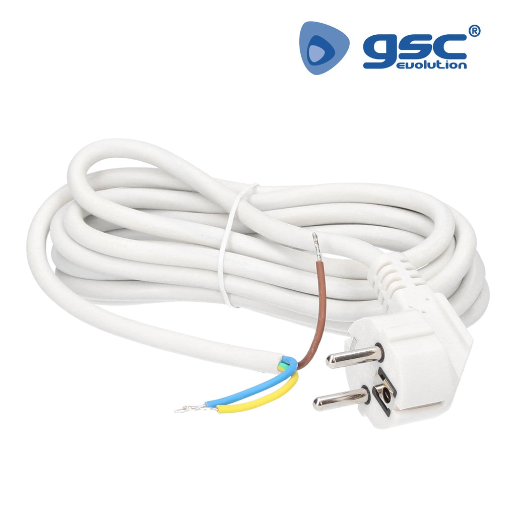 Connexion câble PVC + schuko (3x1.0mm) 3M Blanc