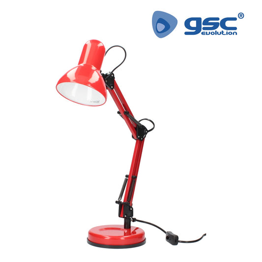 Candeeiro de mesa Flexo tradicional E27 40W- Vermelho