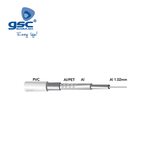 100M rolo de cabo coaxial Alum.-cond. centro 1.2