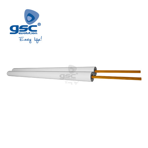 Rouleau de Câble Parallèle 100M (2x0.5mm) Blanc
