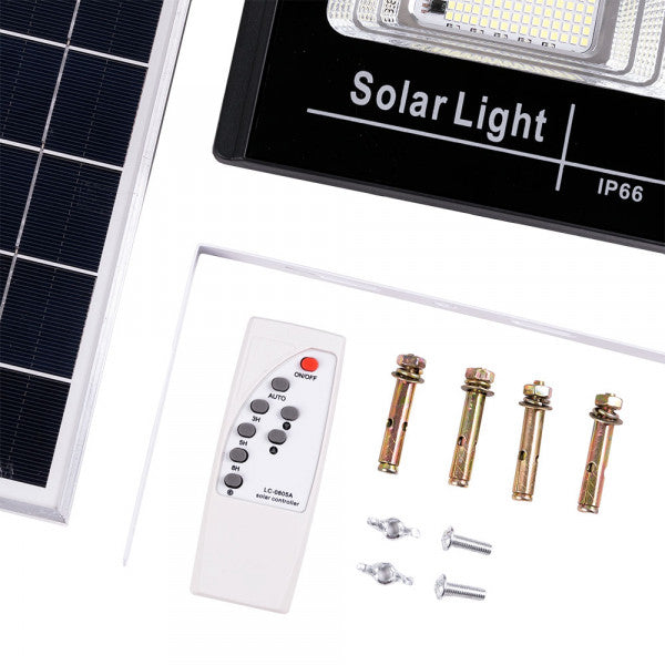 PROJECTEUR LED SOLAIRE AVEC COMMANDE ANTHRACITE 30W / 60W / 100W / 200W