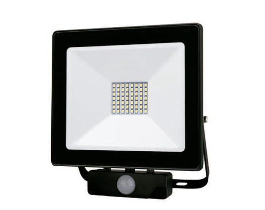 PROJETOR LED SLIM COM SENSOR 50W 4000LM 6400K IP65 230V AC