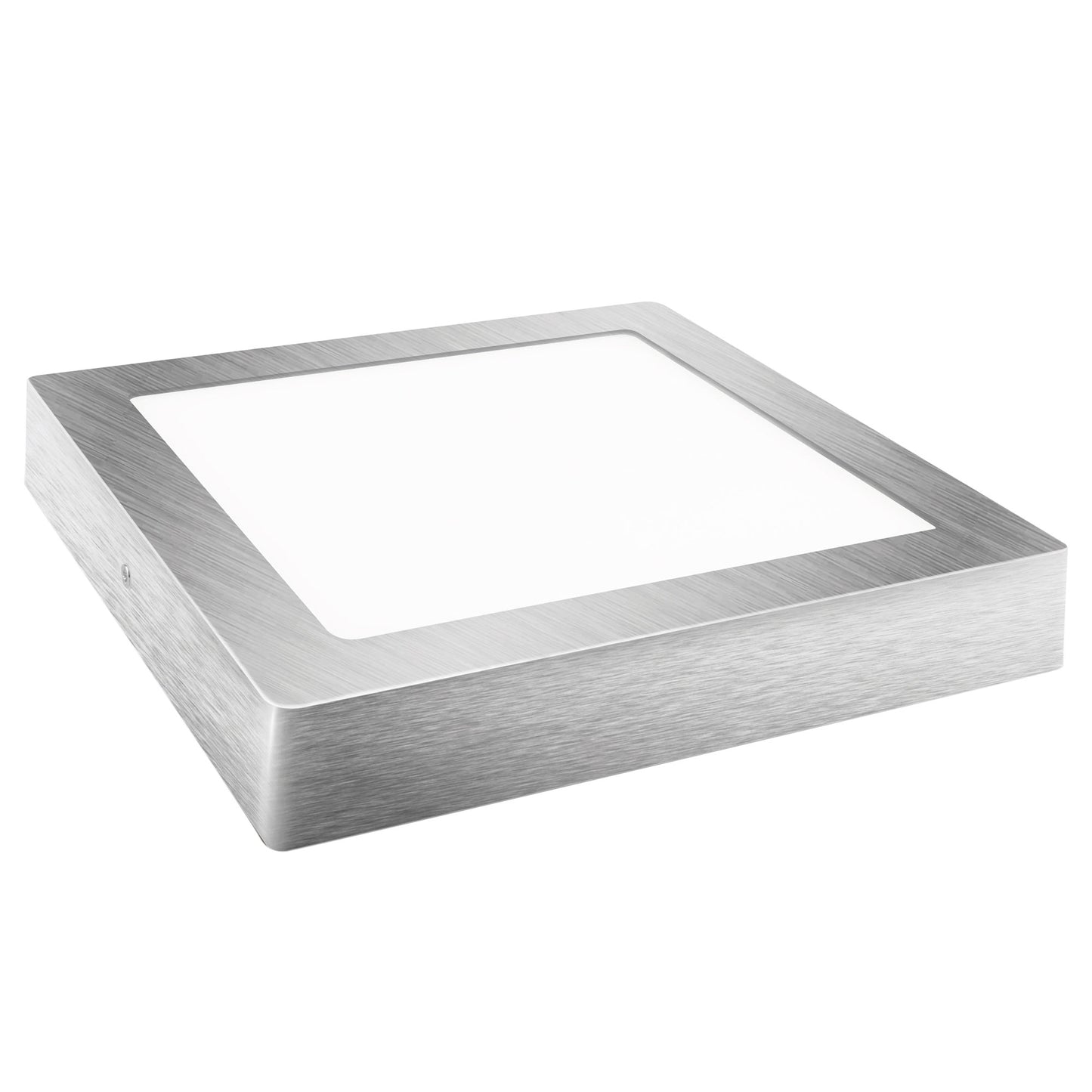 LED DOWNLIGHT SQUARE SURFACE MATEL SILVER 18W
