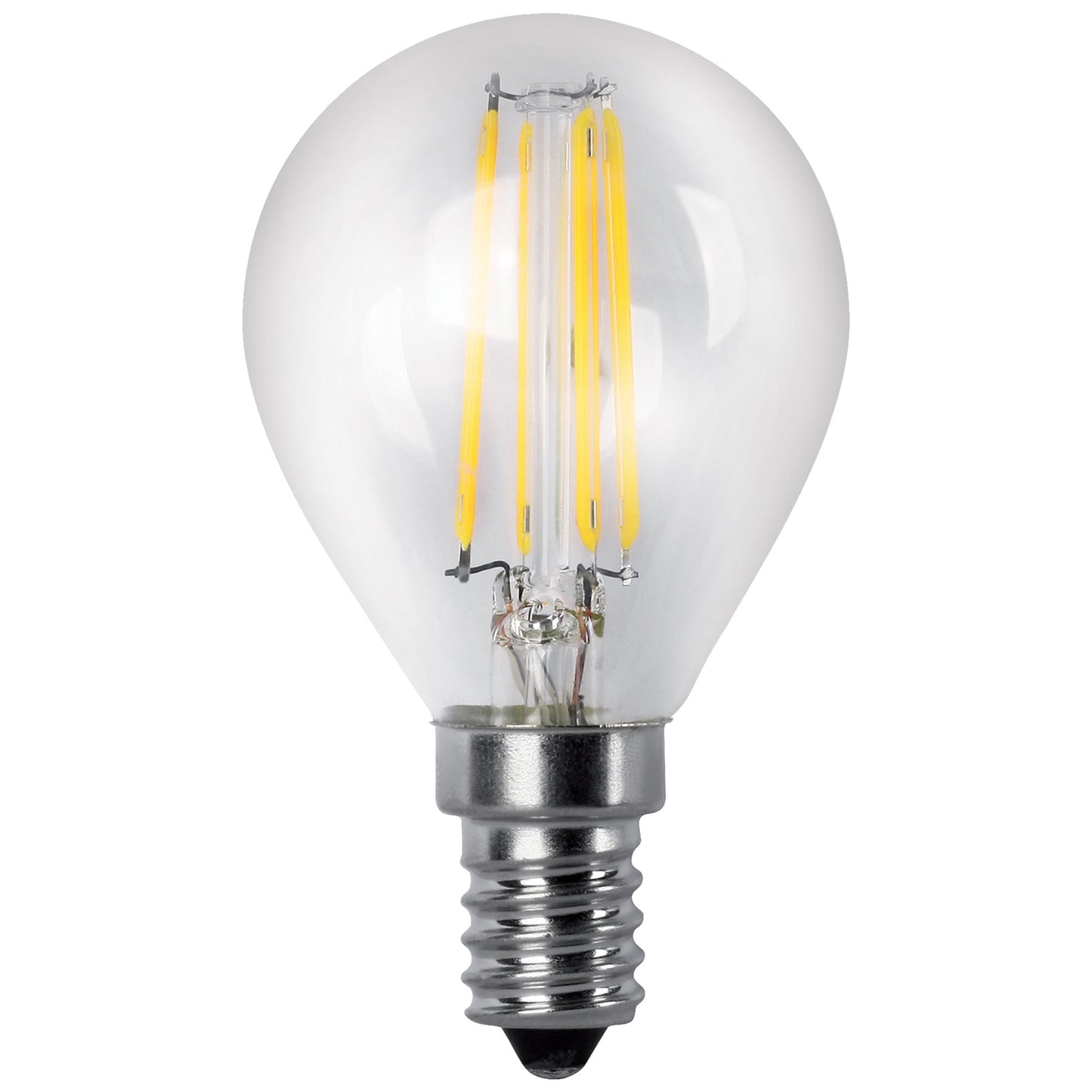 LAMPADA LED 4W E14 E27 FILAMENTO TRANSPARENTE 360º G45
