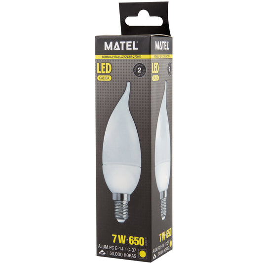 LÂMPADA DE CHAMA DE VELA MATEL LÂMPADA E14 7W