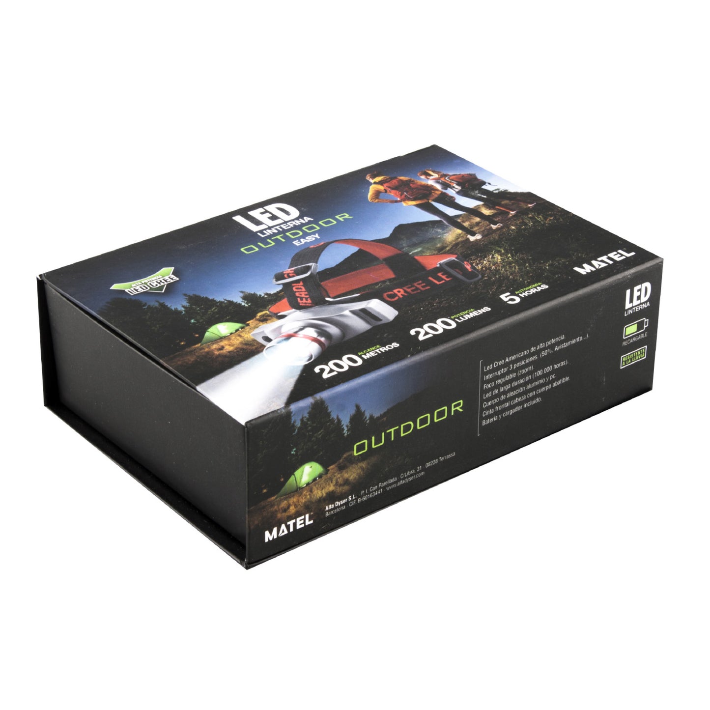 LANTERNA LED FRONTAL KORPASS 3W 200LM