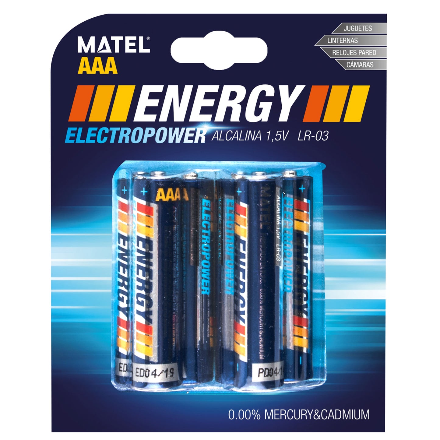 PILHA ALCALINA ENERGY LR06 / AA RETRÁCTIL 4U