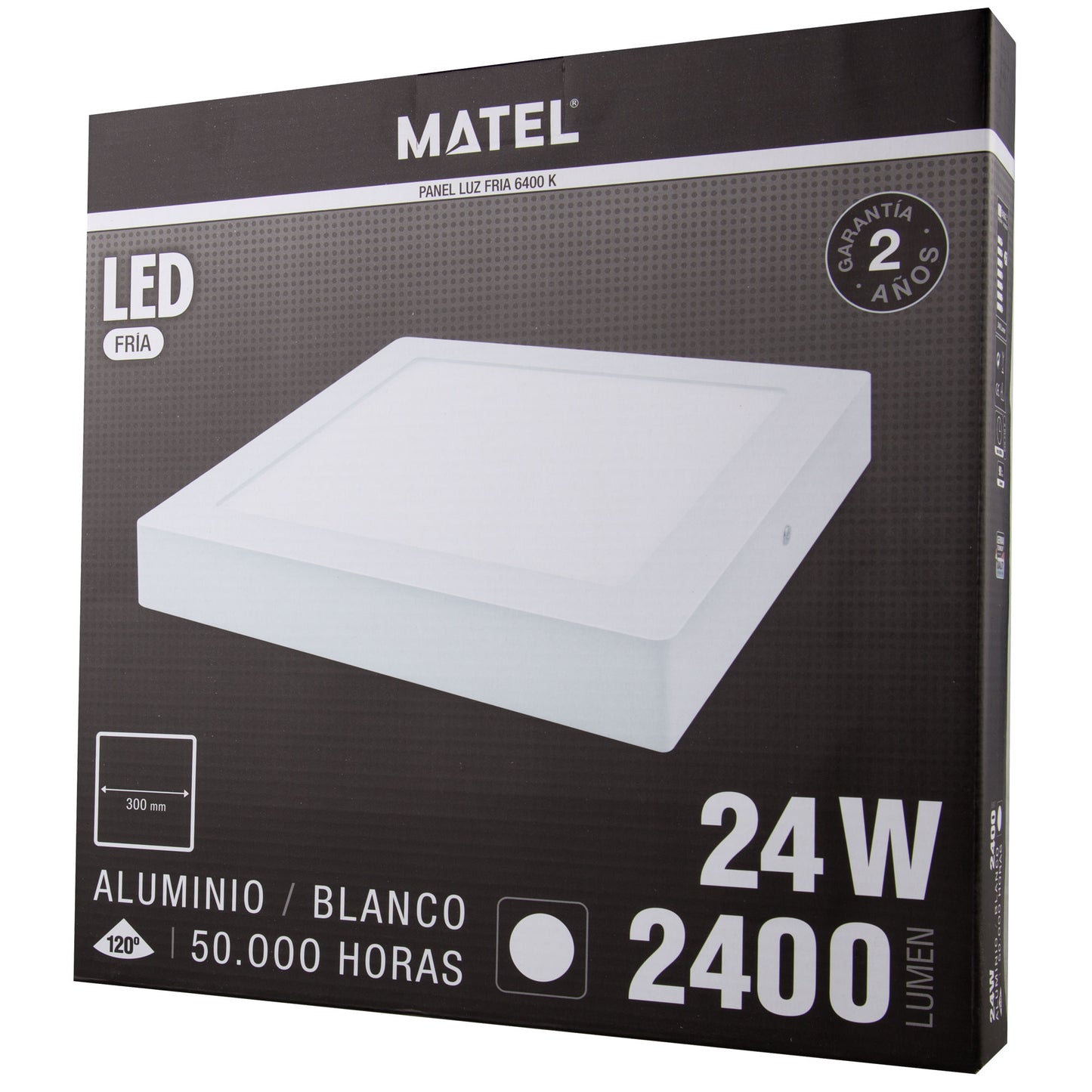 PLACA LED SALIENTE BRANCA QUADRADA - 18W / 24W LUZ - FRIA / NEUTRA / QUENTE