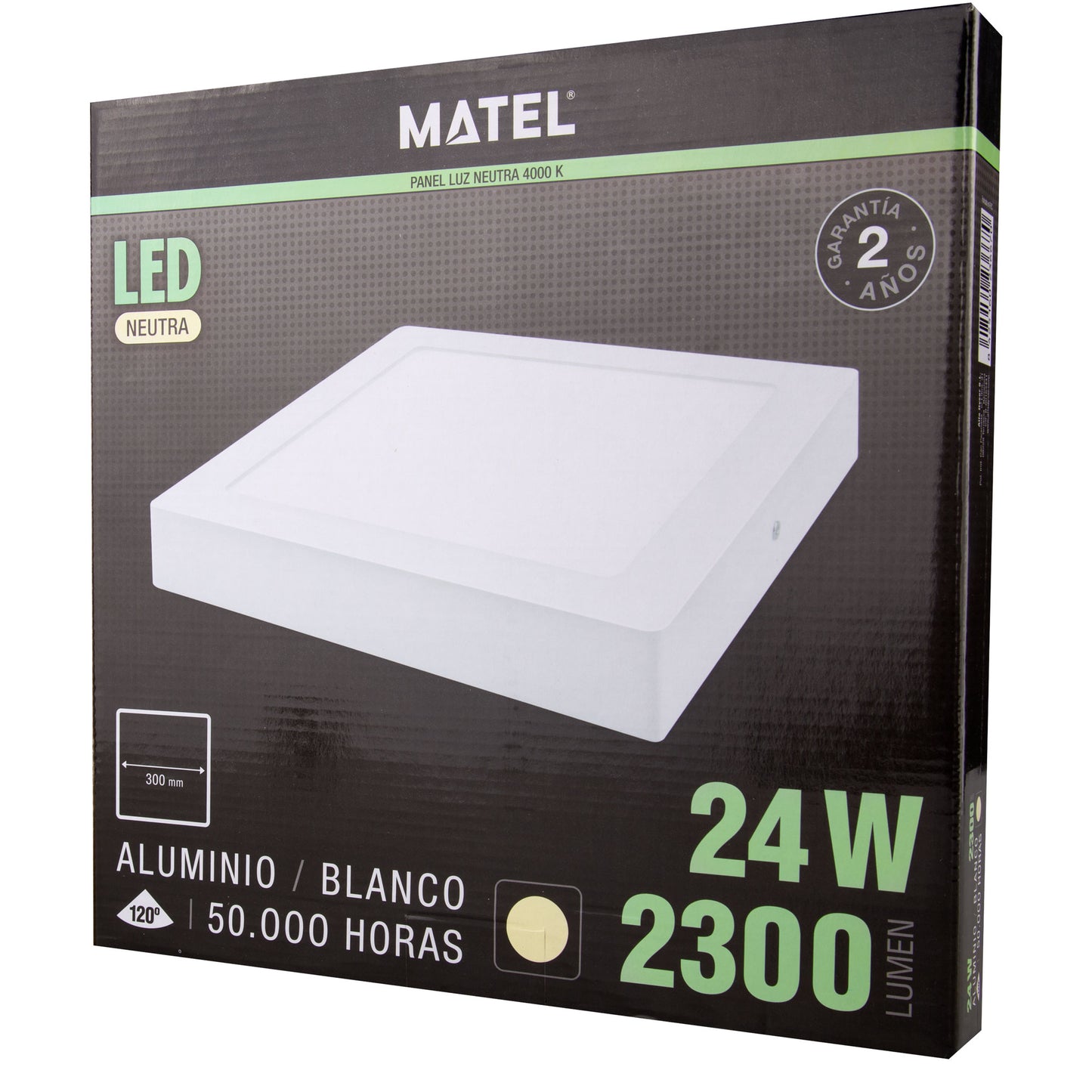 PLACA LED SALIENTE BRANCA QUADRADA - 18W / 24W LUZ - FRIA / NEUTRA / QUENTE