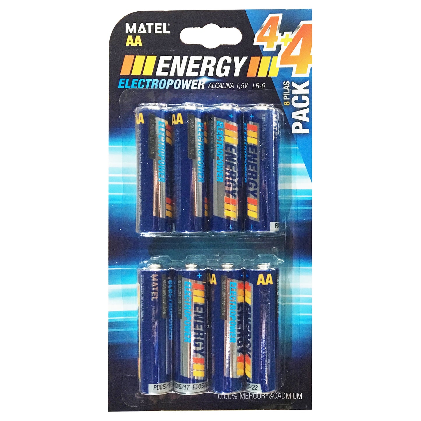 PILHA ALCALINA ENERGY LR06 / AA RETRÁCTIL 4U