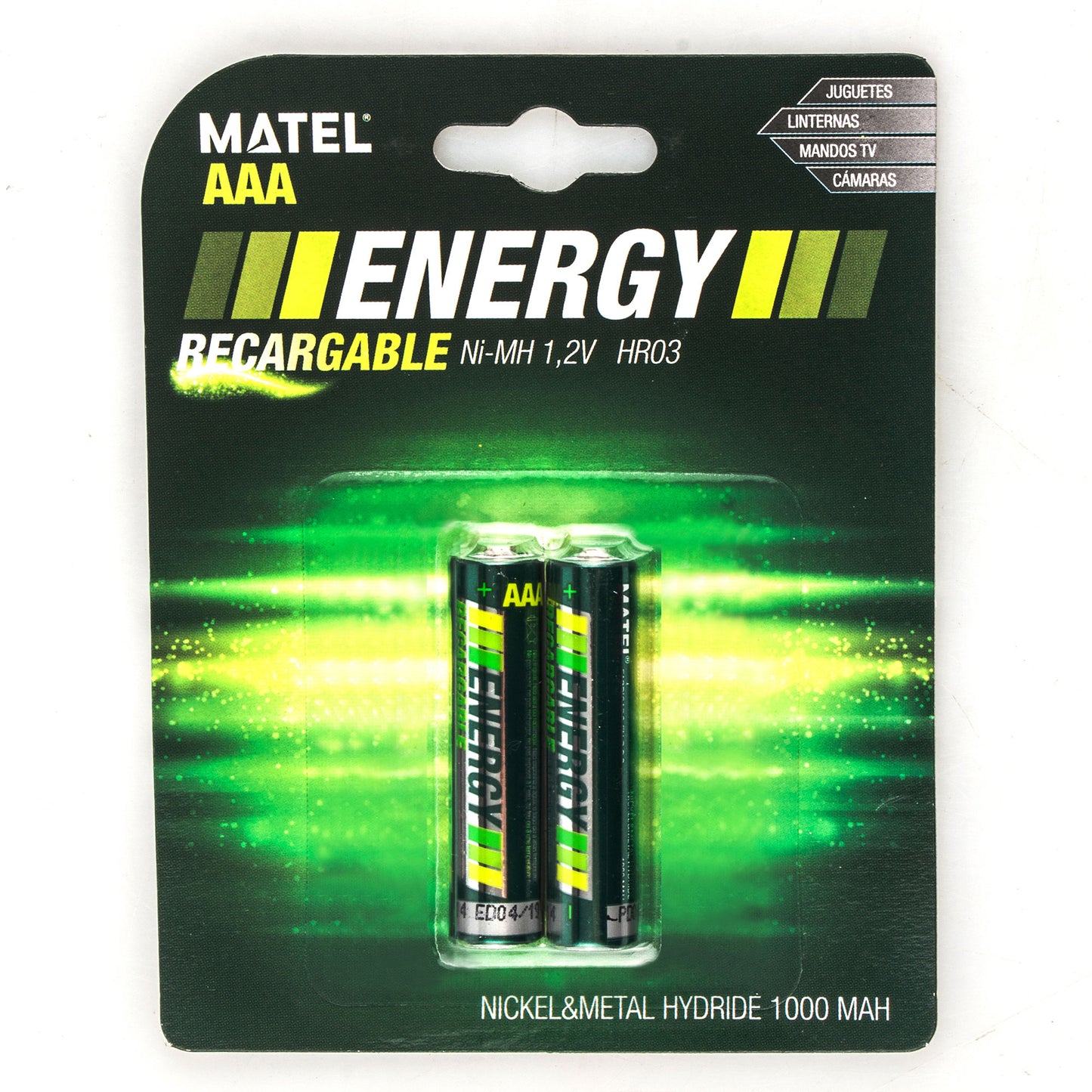 PILES RECHARGEABLES ENERGY HR03/AAA