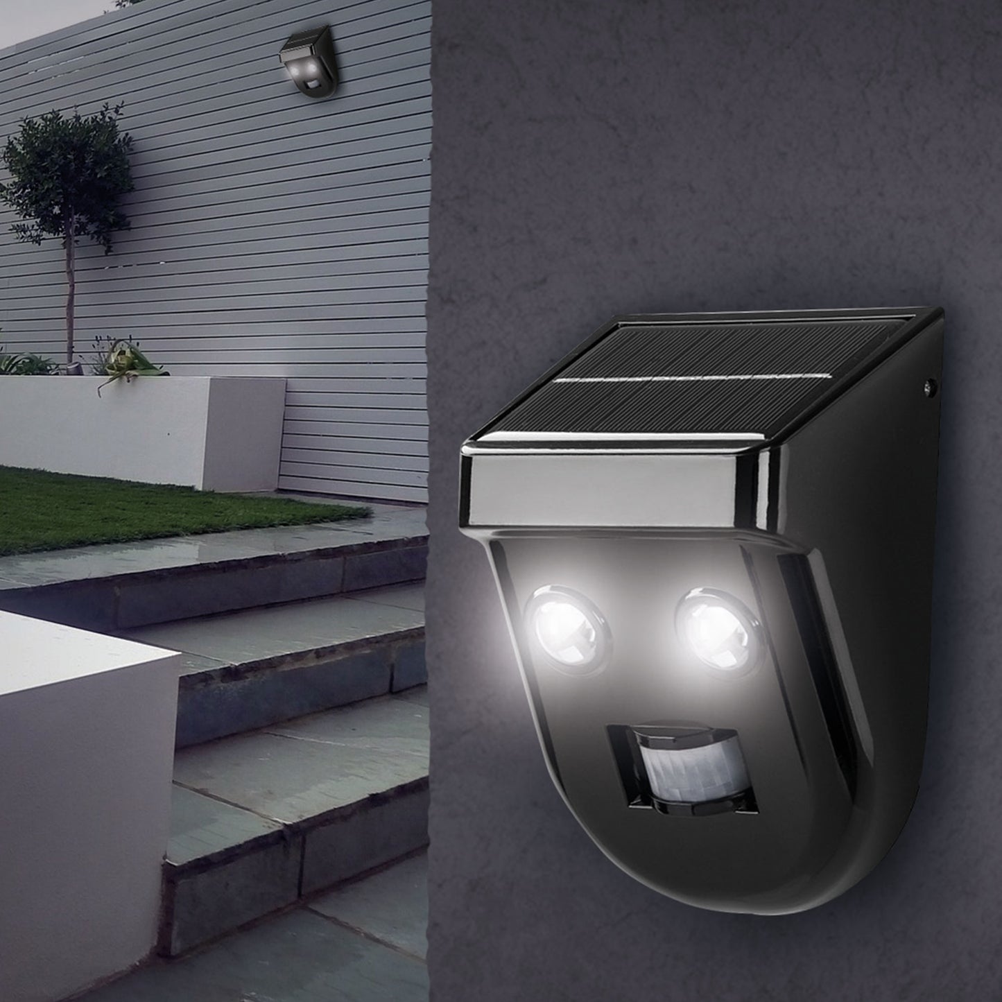 KORPASS SENSOR SOLAR LED WALL LAMP 16CM 6W