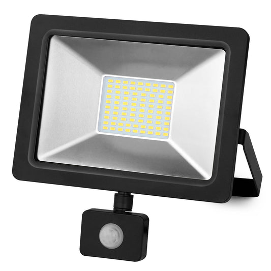 PROJETOR LED MATEL BLACK SENSOR IP65 70W FRIO