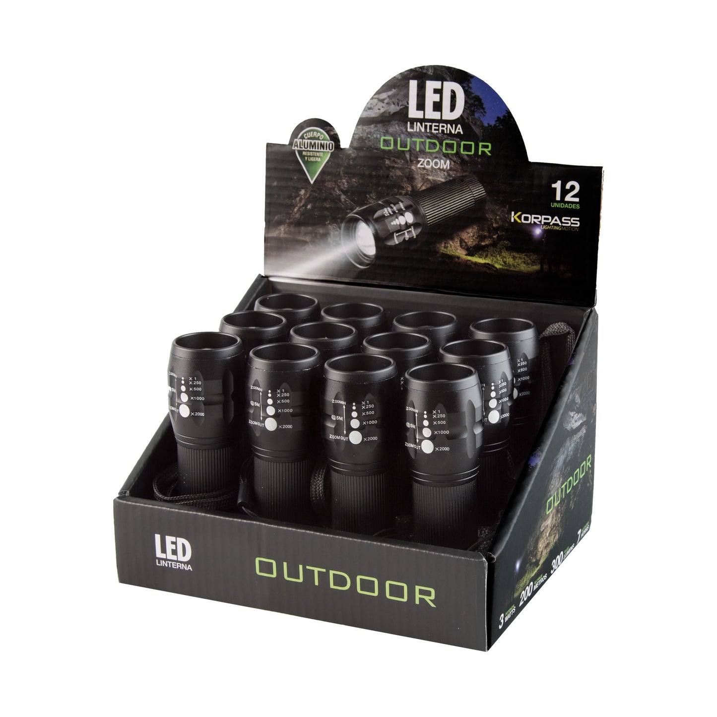 LANTERNA LED TUBULAR KORPASS 1W 12U