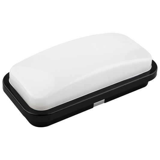 RECTANGULAR BLACK LED WALL LAMP MATEL IP65 20W COLD