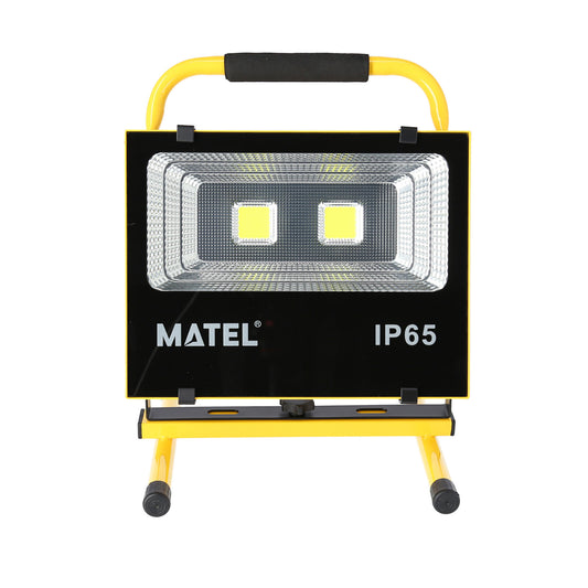 PROJETOR DE LED MATEL RECARREGÁVEL 100W A FRIO IP65