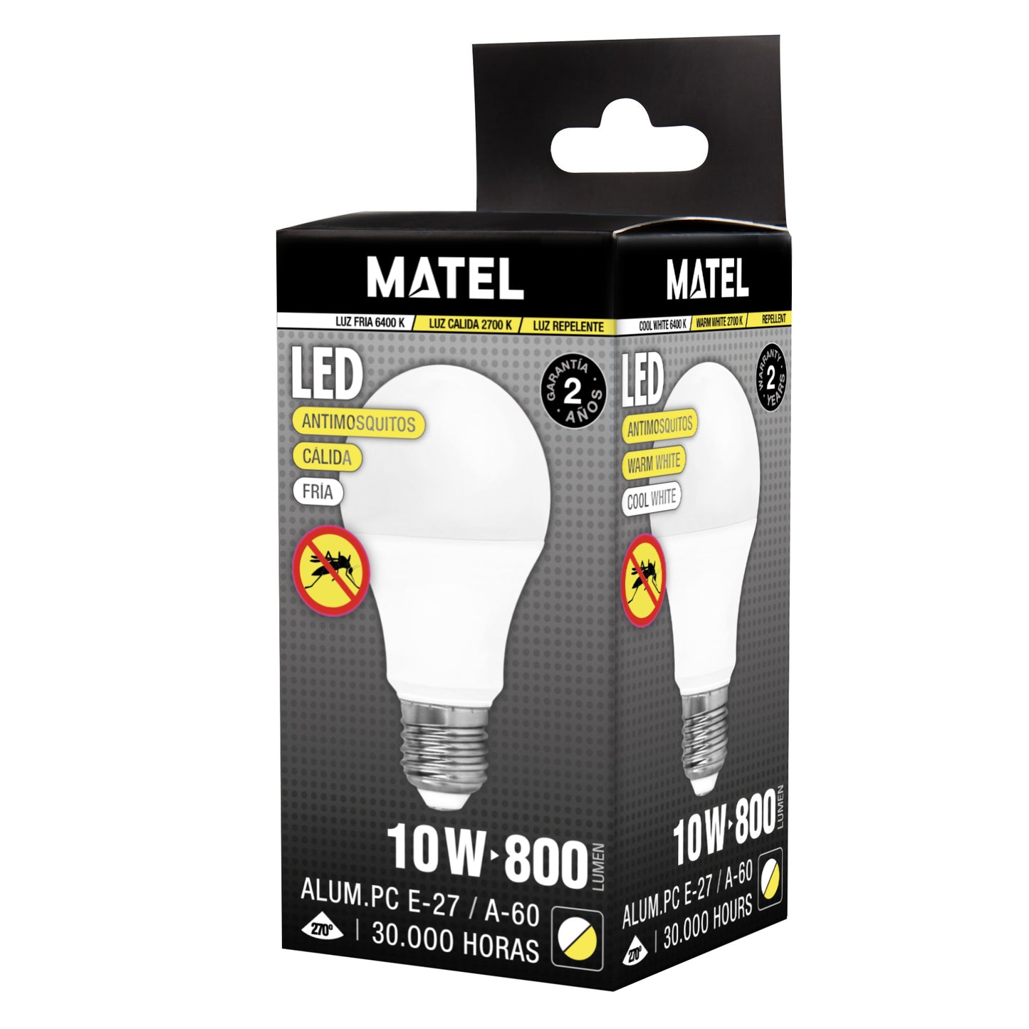 STANDARD LED LAMP E27 10W MOSQUITO / HOT / COLD
