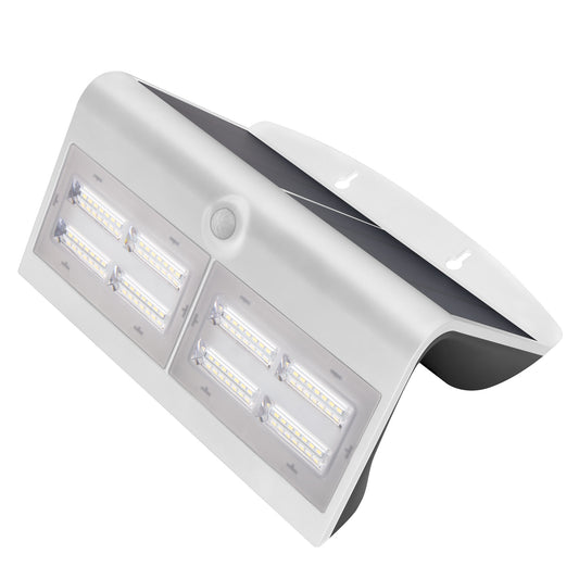LÂMPADA DE PAREDE SOLAR LED KORPASS SENSOR 8W BRANCO