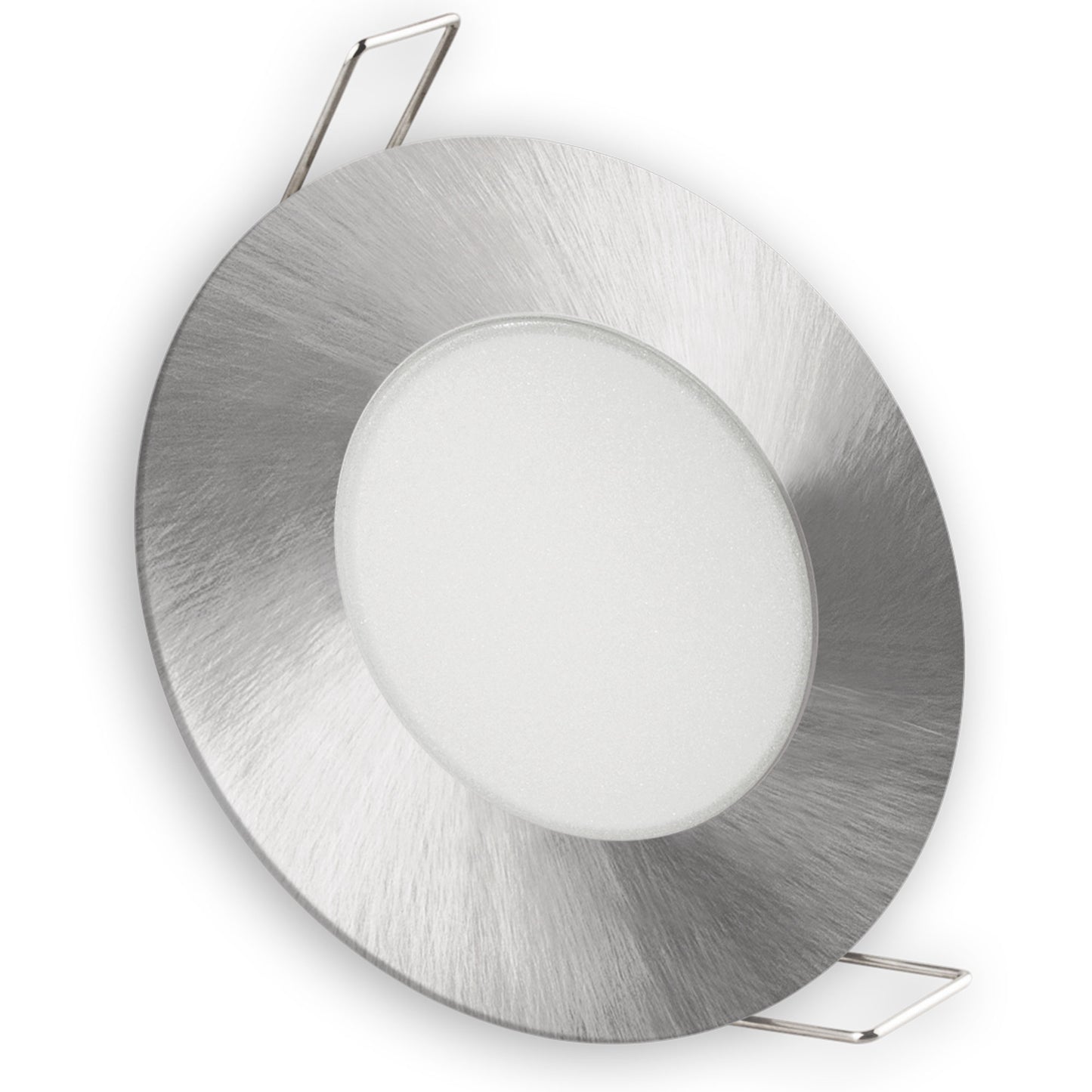 ARO LED MATEL FIXO IP65 REDONDO NÍQUEL 8W FRIO