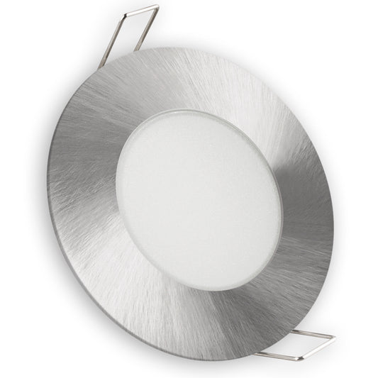 FIXED MATEL LED RING IP65 ROUND NICKEL 8W COLD