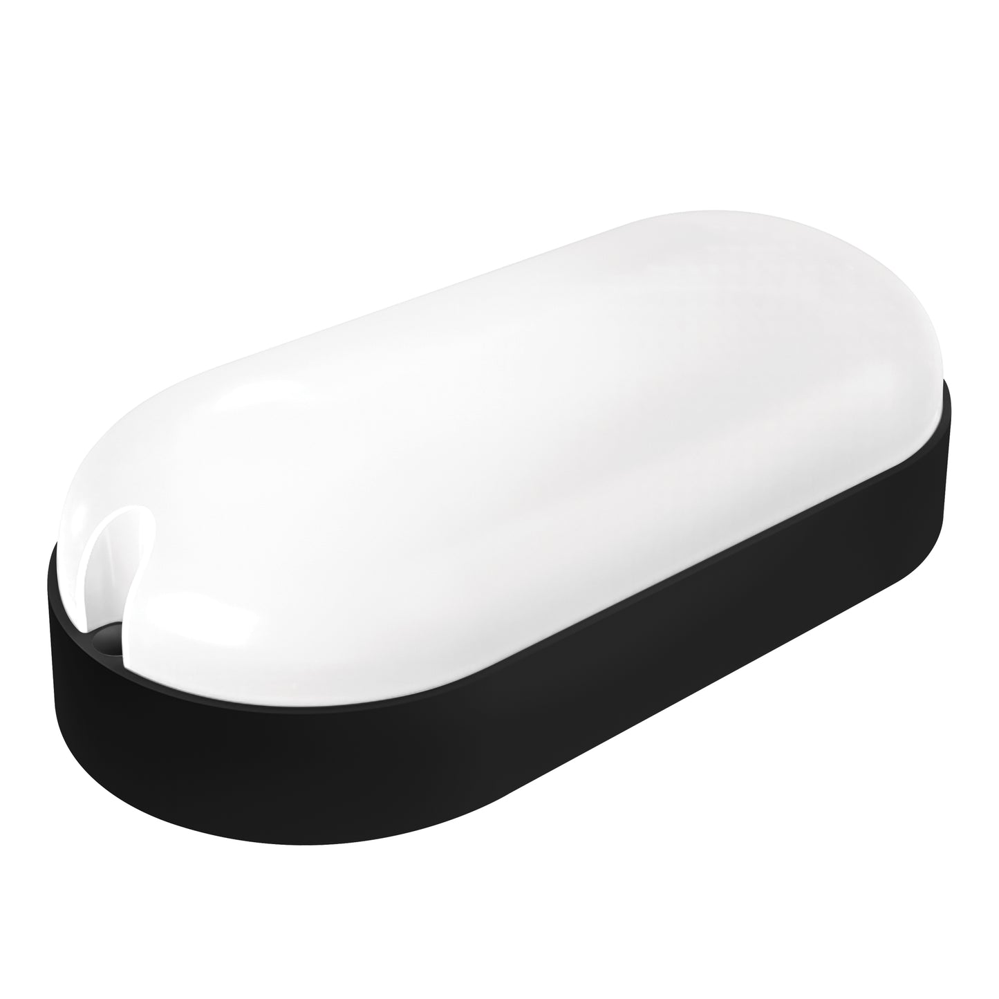 APLIQUE LED OVAL SENSOR PRETO 9W FRIO