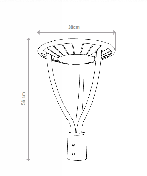 PROJETOR DE ILUMINAÇÃO PÚBLICA PRETO - CHIP SAMSUNG