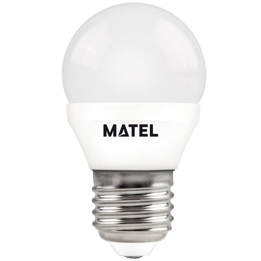 LÂMPADA DE LED ESFÉRICA MATEL E27 5W NEUTRA (3 UNIDADES)