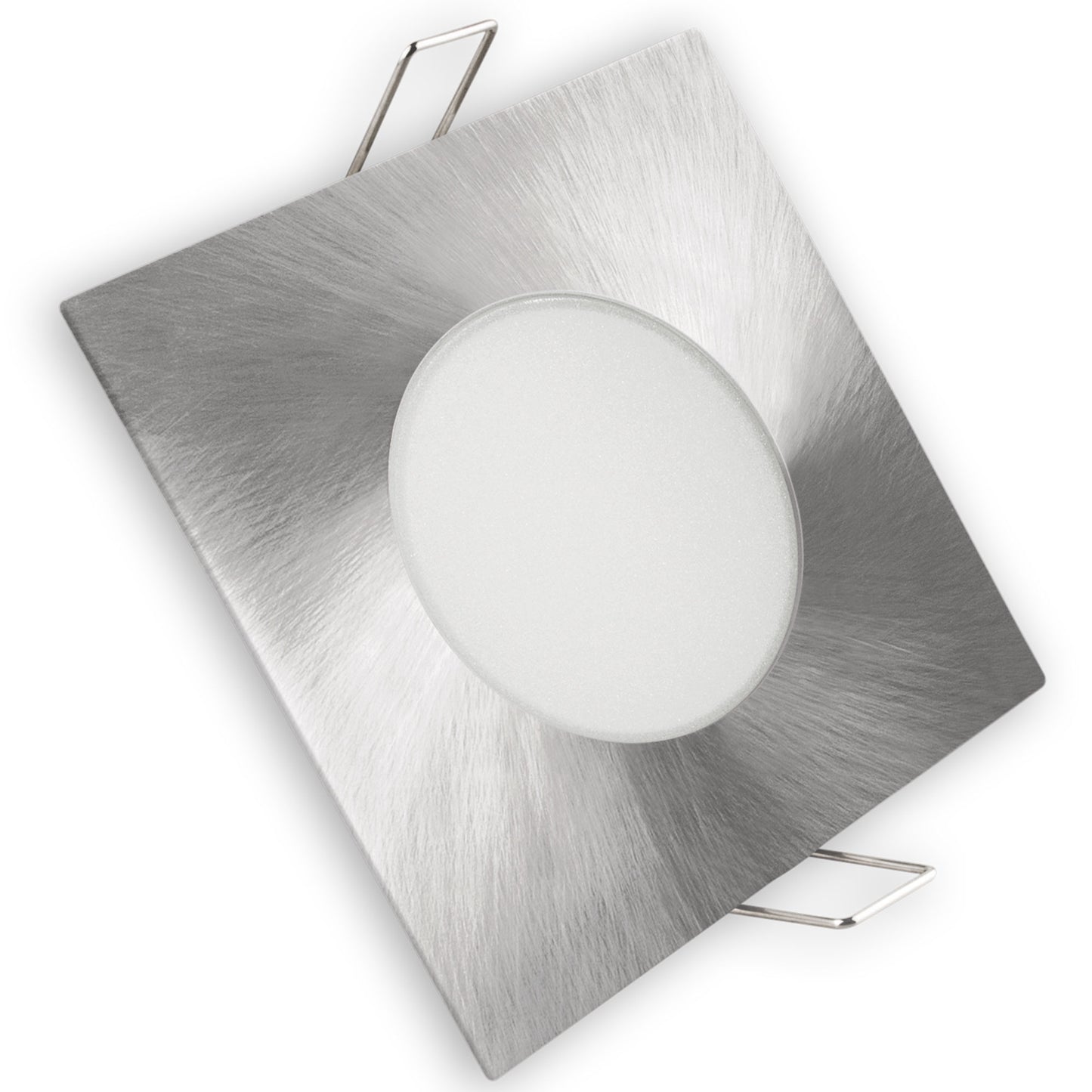 PLACA DE LED MATEL FIXO IP65 QUADRADO NÍQUEL 8W FRIO