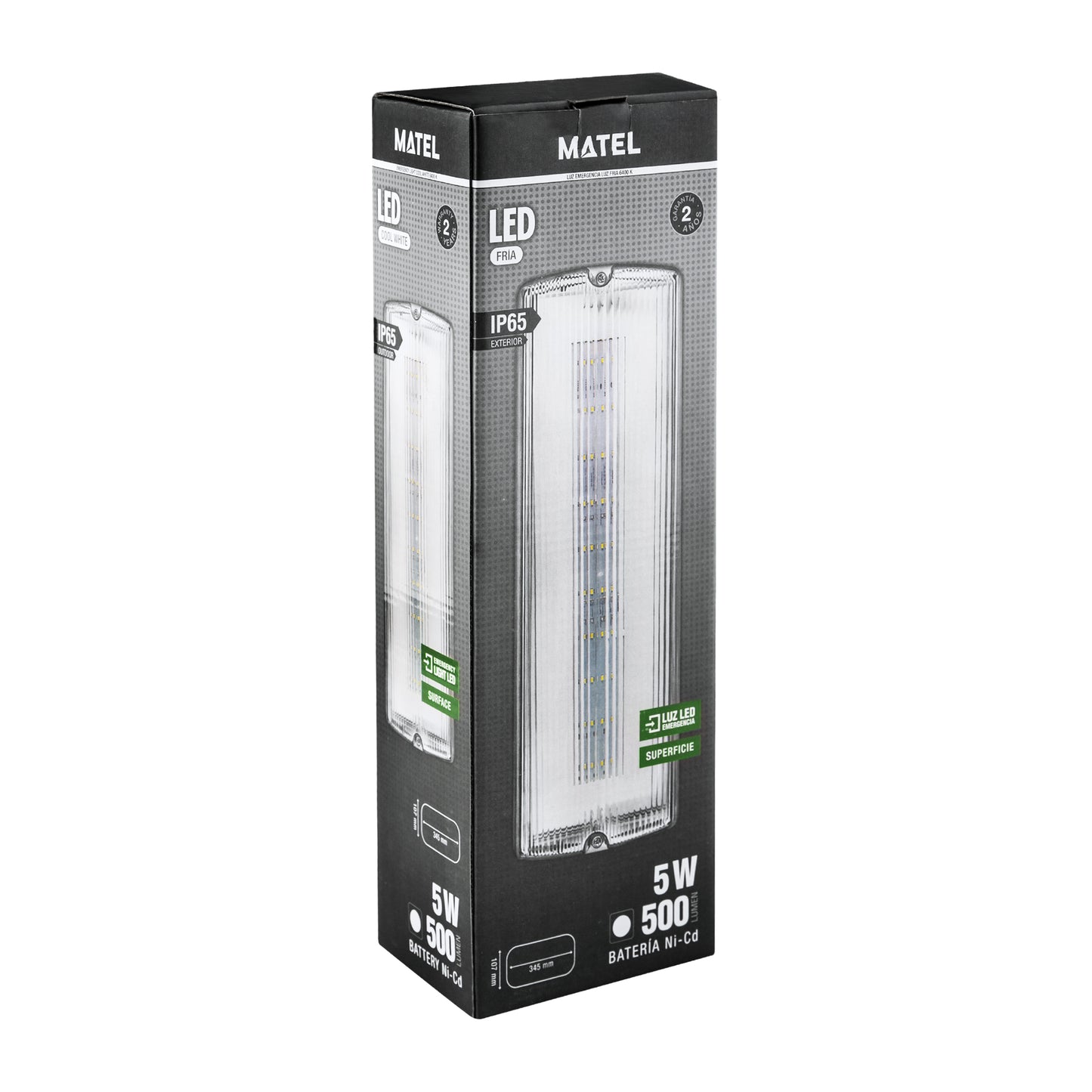 LUZ DE EMERGÊNCIA LED MATEL 5W 500LM IP65 34CM