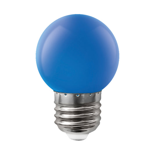LÂMPADA LED ESFÉRICA AZUL 1,5W E27