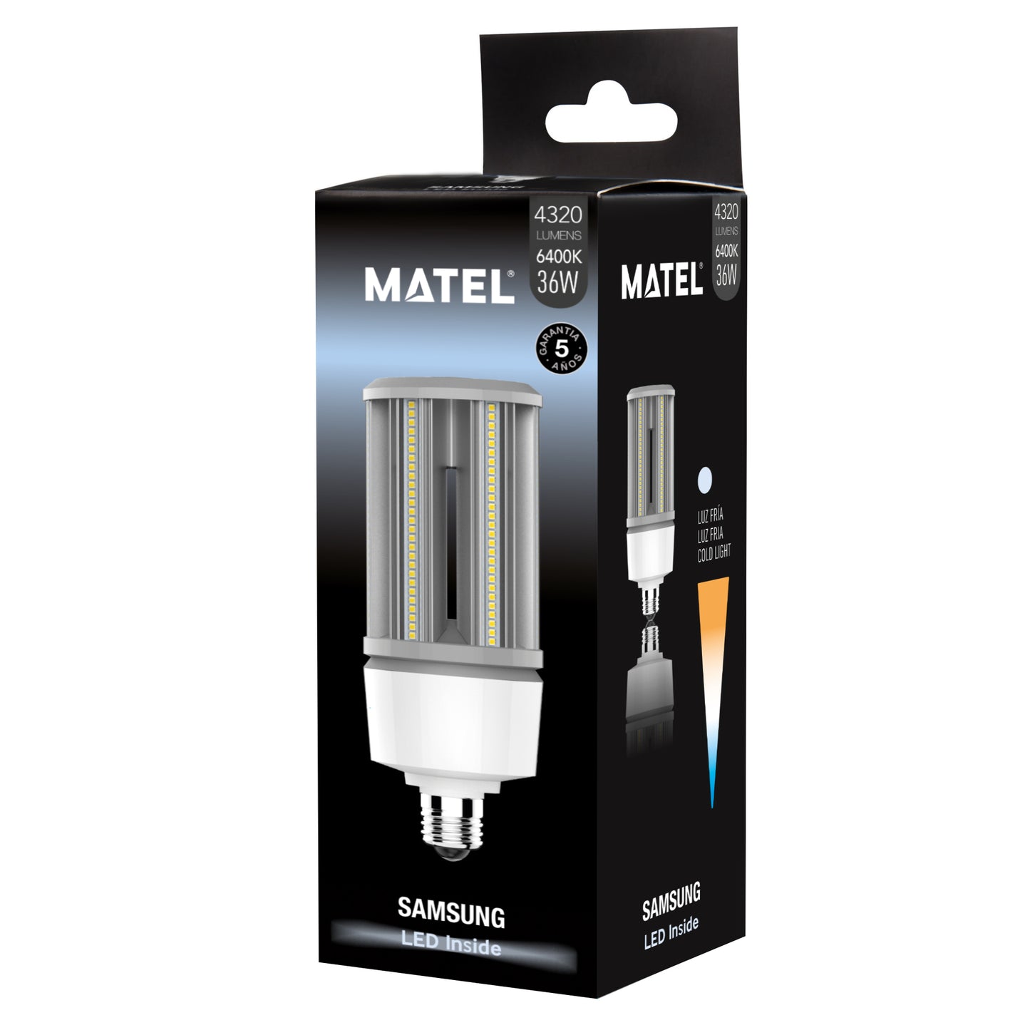 LAMPE LED TUBULAIRE SAMSUNG E27 36W MATEL CHIP