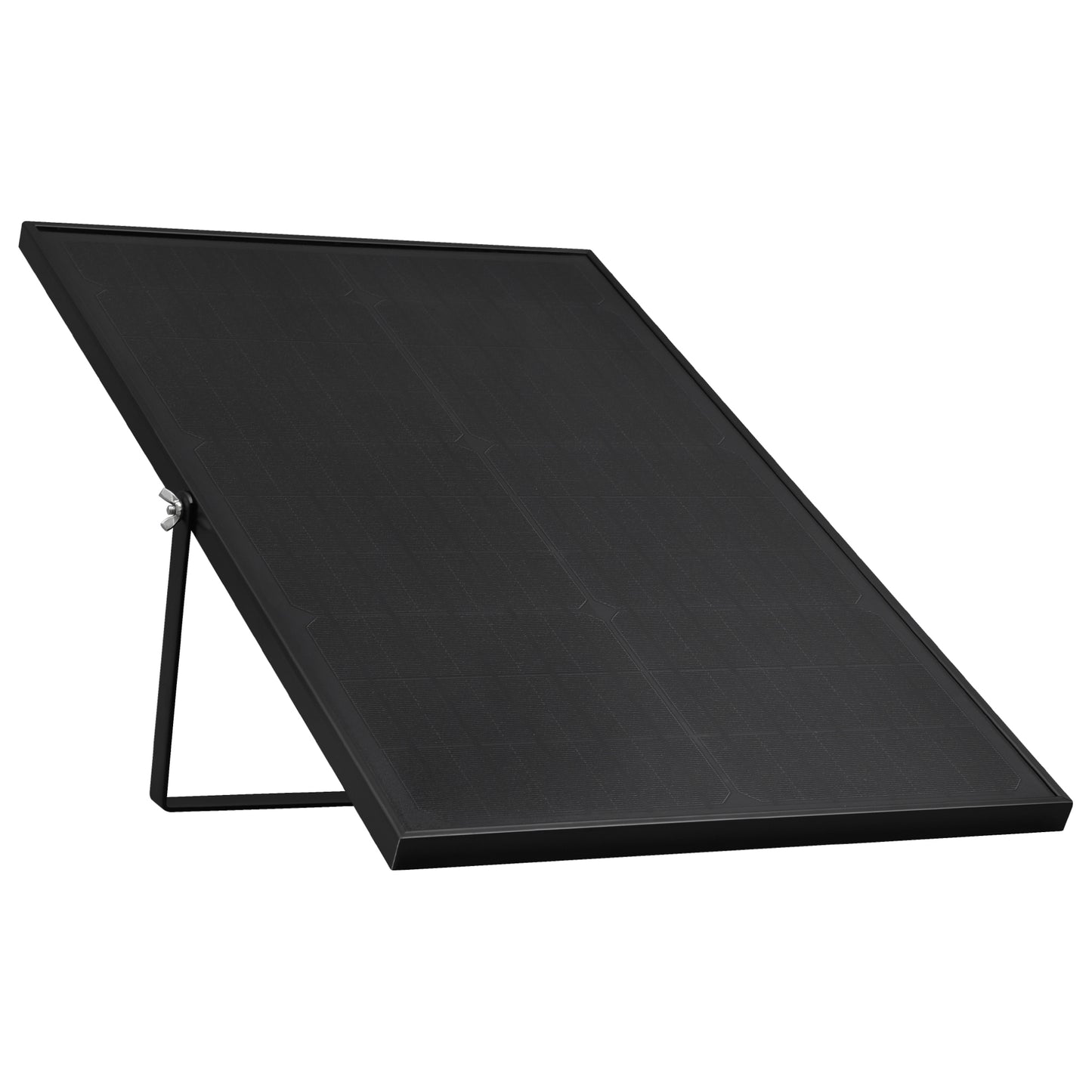 PROJETOR DE LED SOLAR RECARREGÁVEL PRETO 16-200W FRIO