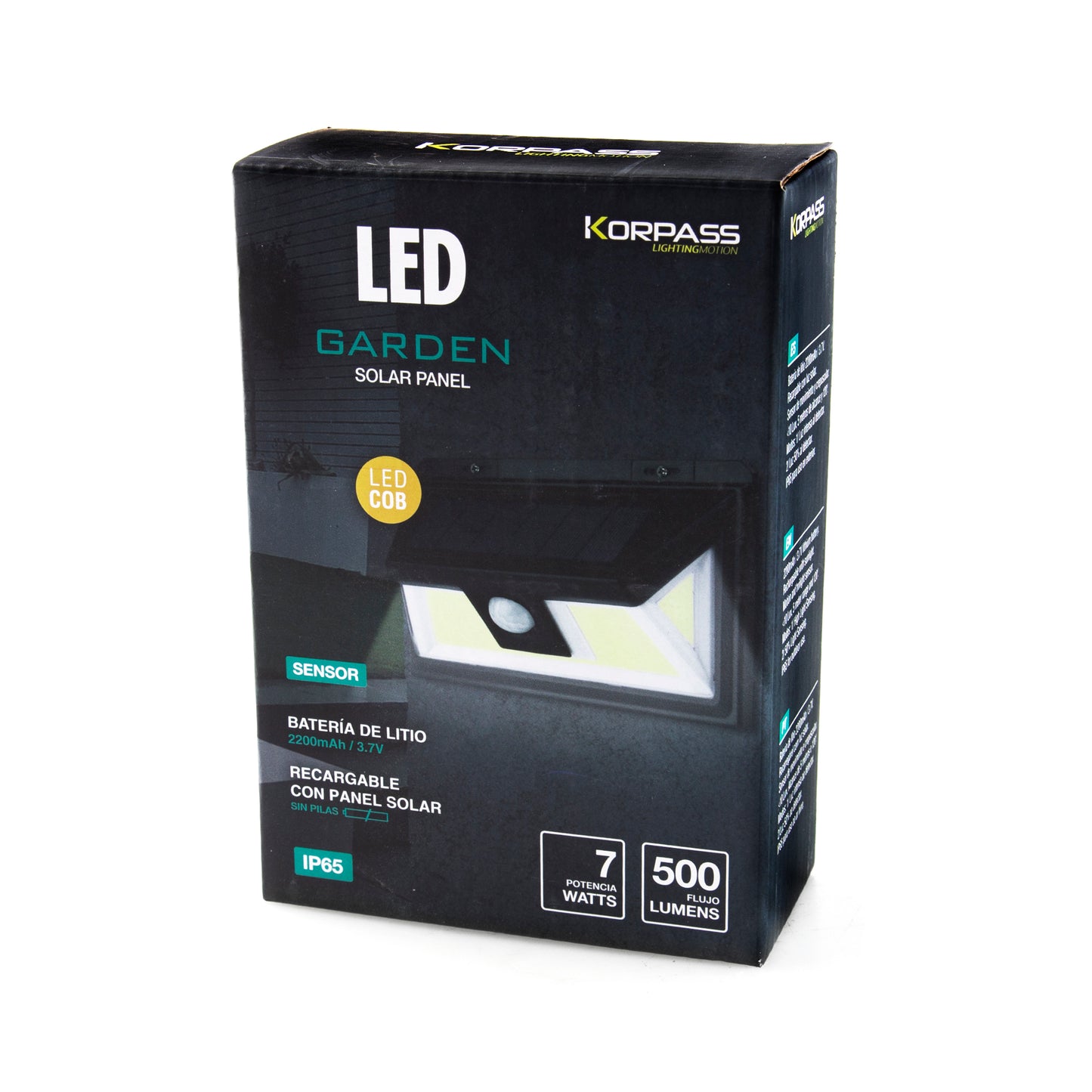COB LED SOLAR WALL LIGHT WITH SENSOR 7W COLD LIGHT