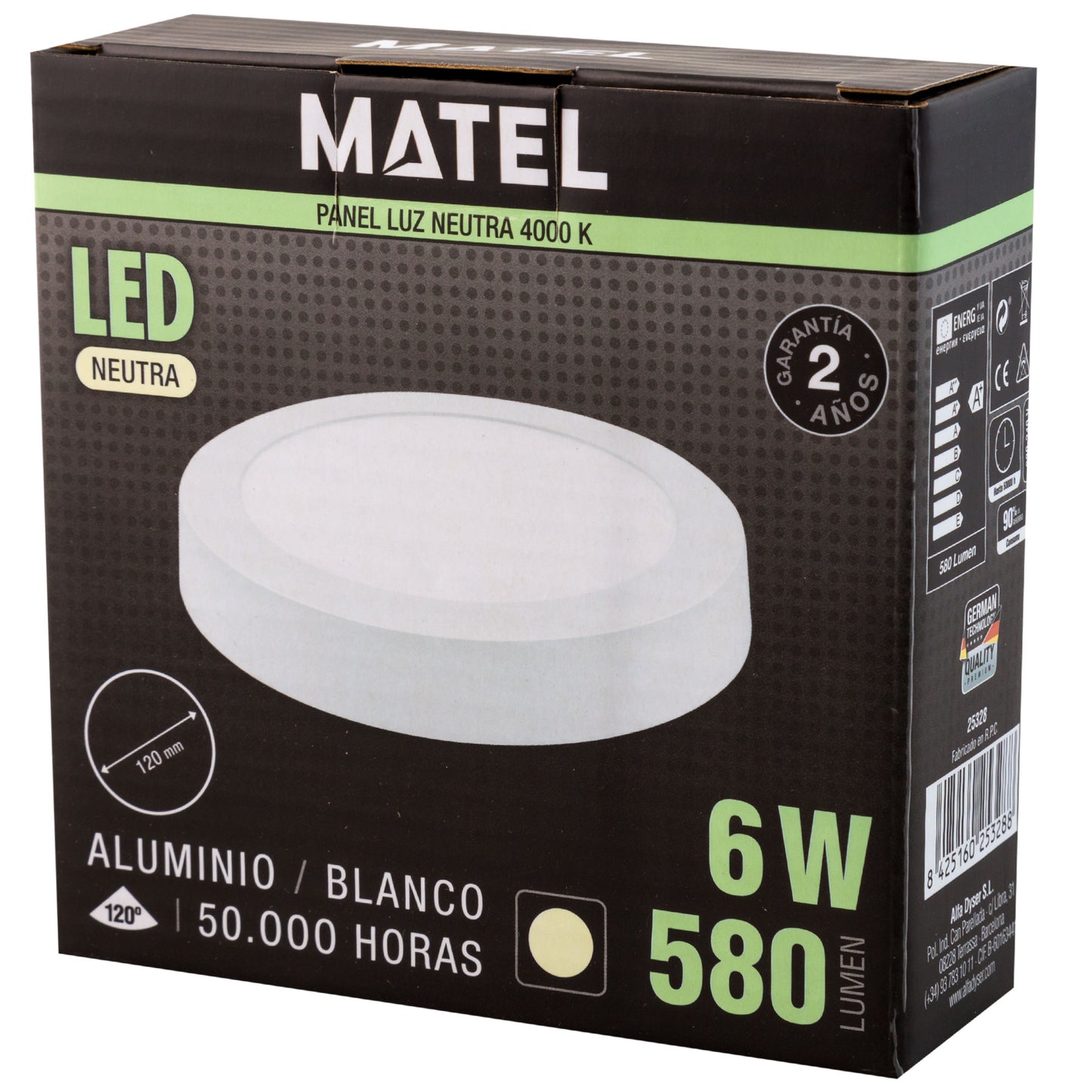 DOWNLIGHT LED MATEL SURFACE ROUND WHITE 6W