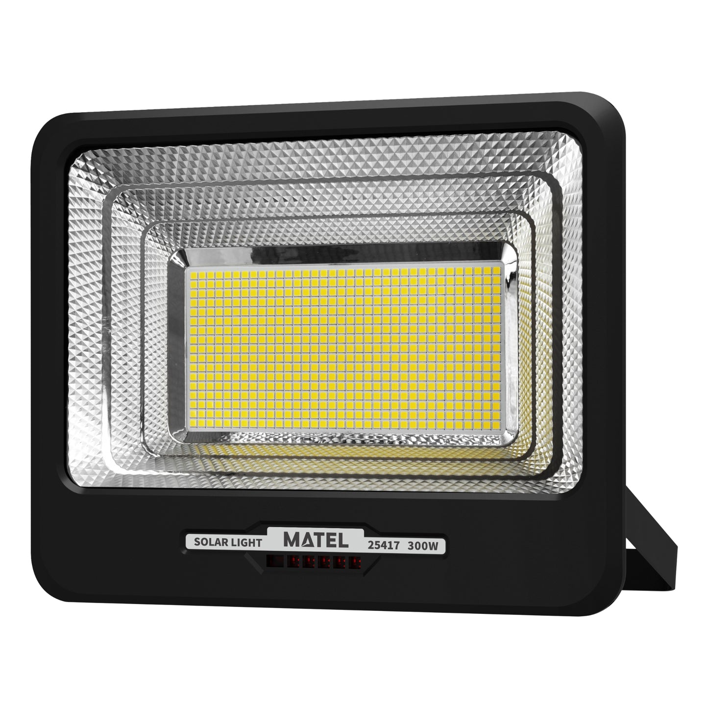 PROJETOR DE LED SOLAR RECARREGÁVEL PRETO 20-300W FRIO