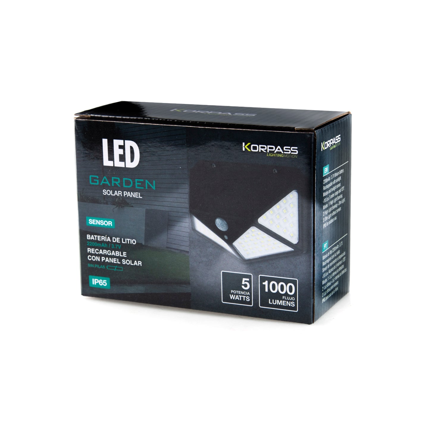SOLAR LED LIGHT WITH SENSOR 5W COLD LIGHT