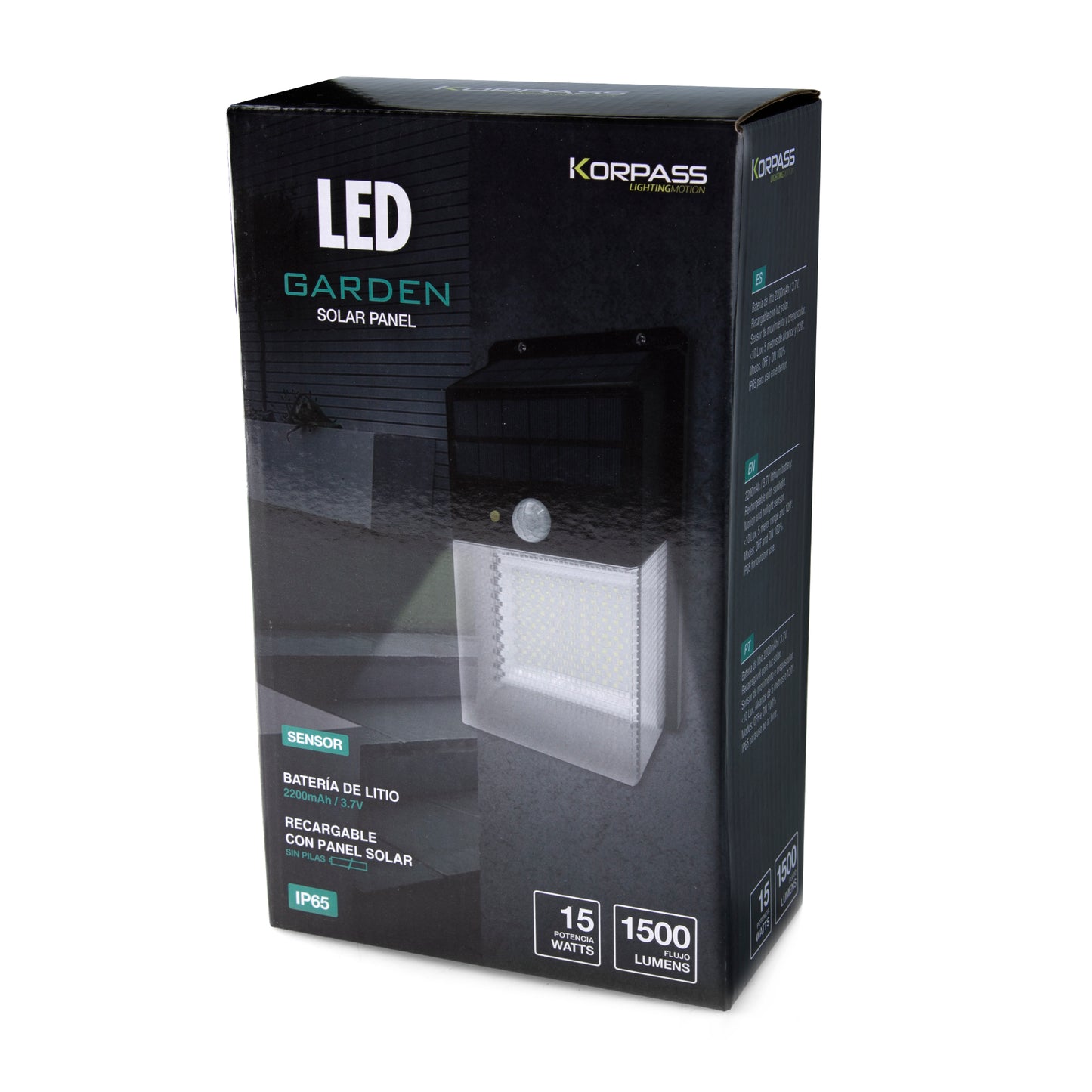 LED SOLAR LIGHT WITH SENSOR 15W COLD LIGHT