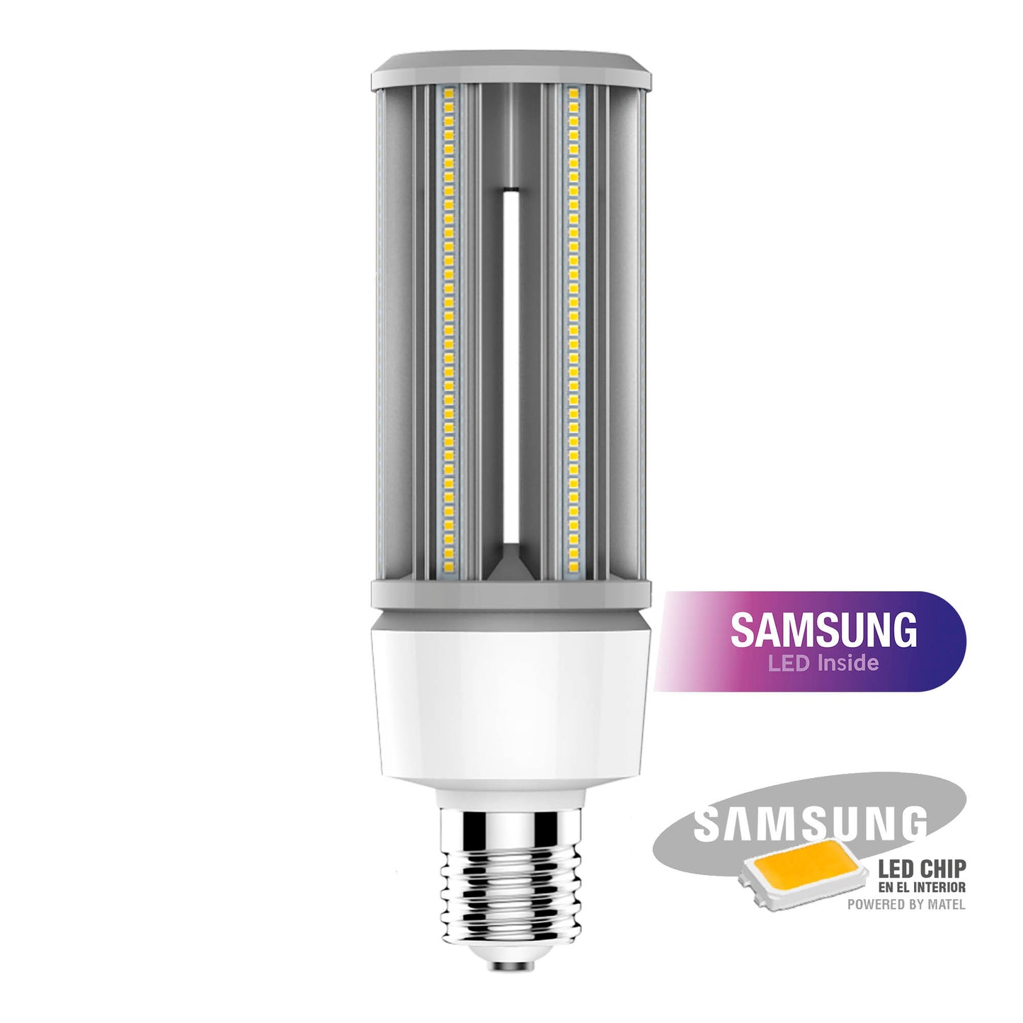 E40 54W MATEL SAMSUNG CHIP TUBULAR LED LÂMPADA FRIA