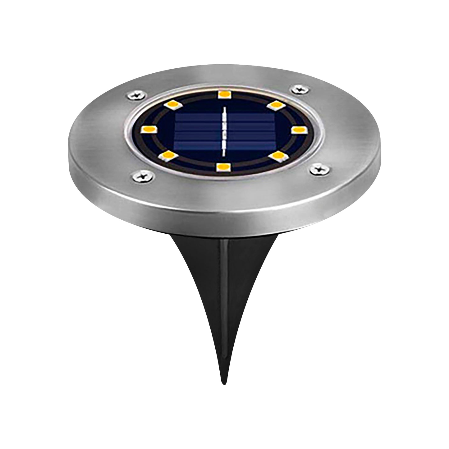 LAMPE SOLAIRE LED EN ACIER INOXYDABLE 1W LUMIÈRE CHAUDE 3 UNITÉS