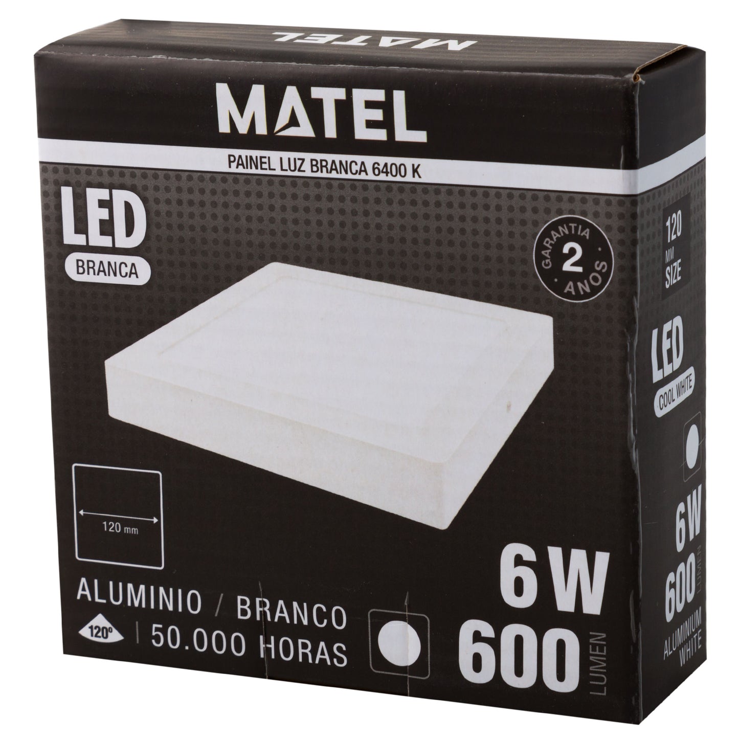 DOWNLIGHT LED MATEL SURFACE WHITE SQUARE 6W