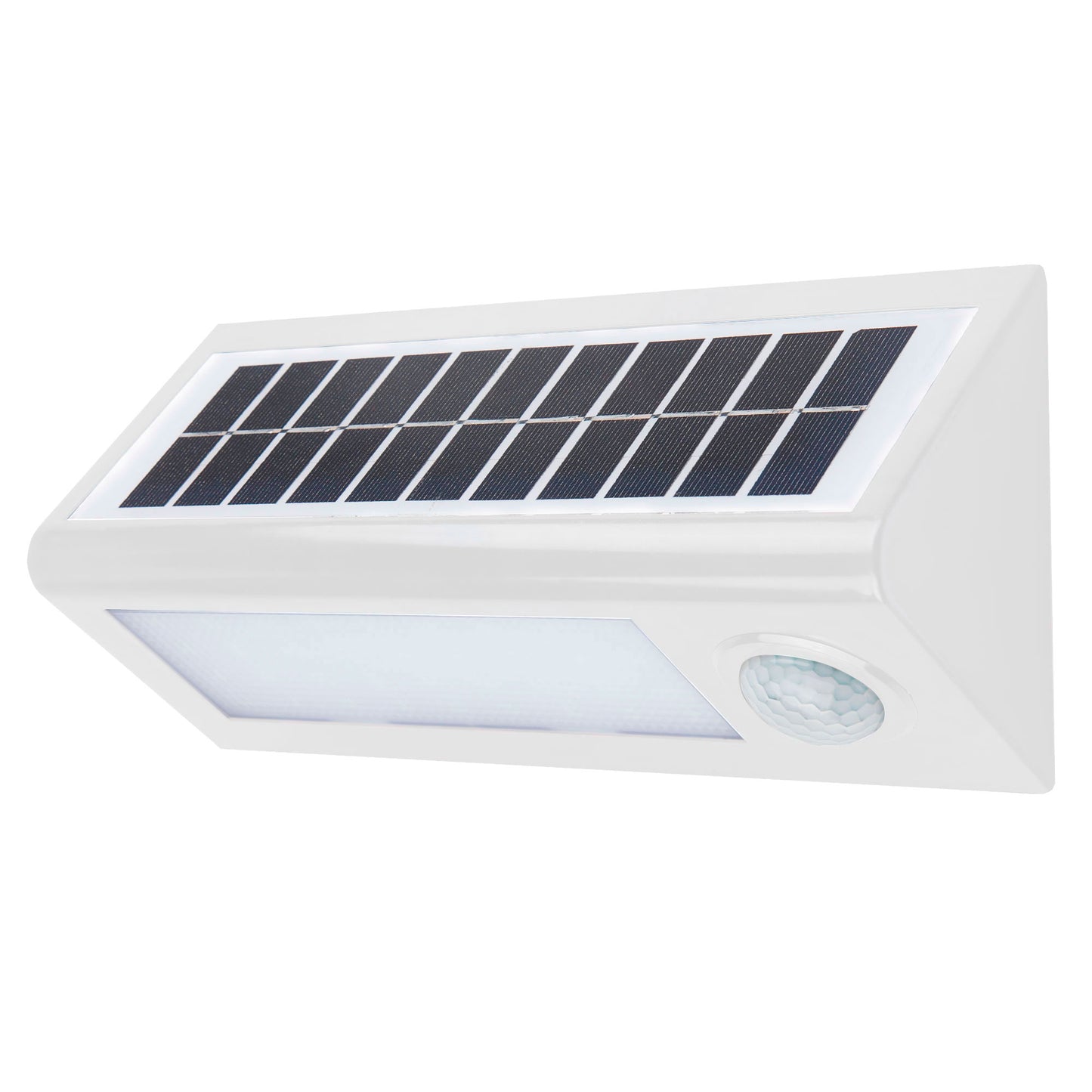 LED SOLAR WALL LAMP KORPASS WHITE SENSOR 27CM 8W