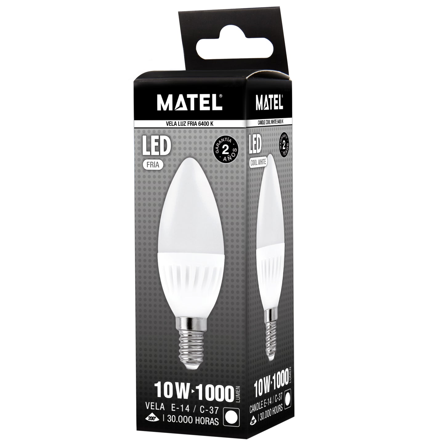 LÂMPADA DE LED DE VELA MATEL E14 10W