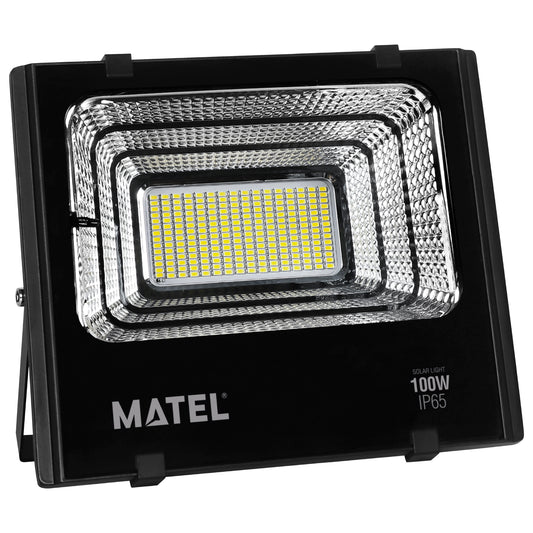 PROJETOR DE LED SOLAR RECARREGÁVEL 12-100W FRIO